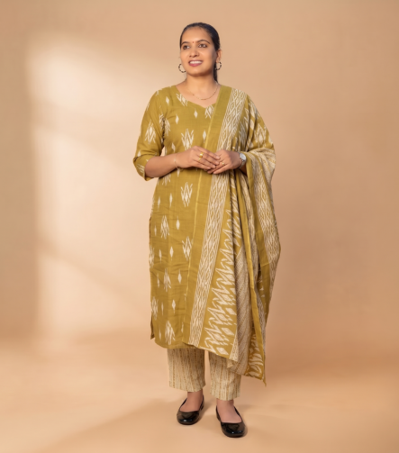Mustard Yellow Cotton Salwar set